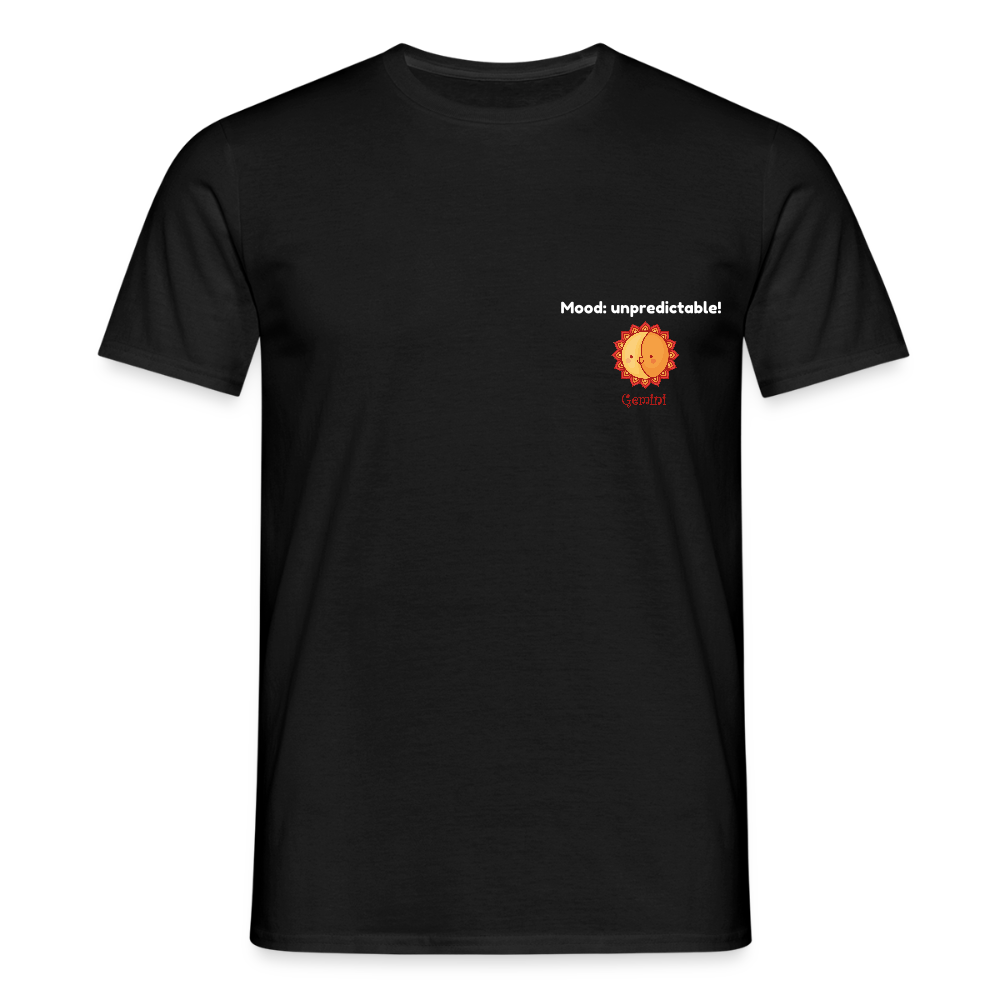 Gemini Männer T-Shirt - Schwarz