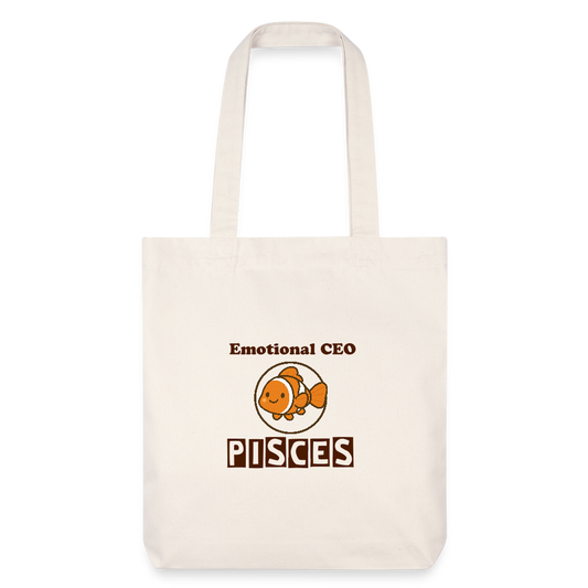 Pisces Mood Stanley/Stella recycelter Heavyweight Stoffbeutel - Naturweiß