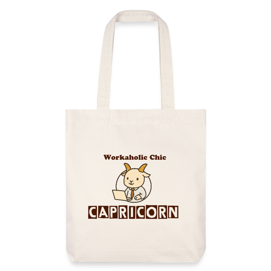 Capricorn Mood Stanley/Stella recycelter Heavyweight Stoffbeutel - Naturweiß