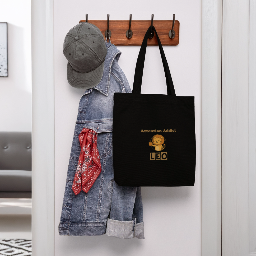 Leo Mood Stanley/Stella recycelter Heavyweight Stoffbeutel - Schwarz